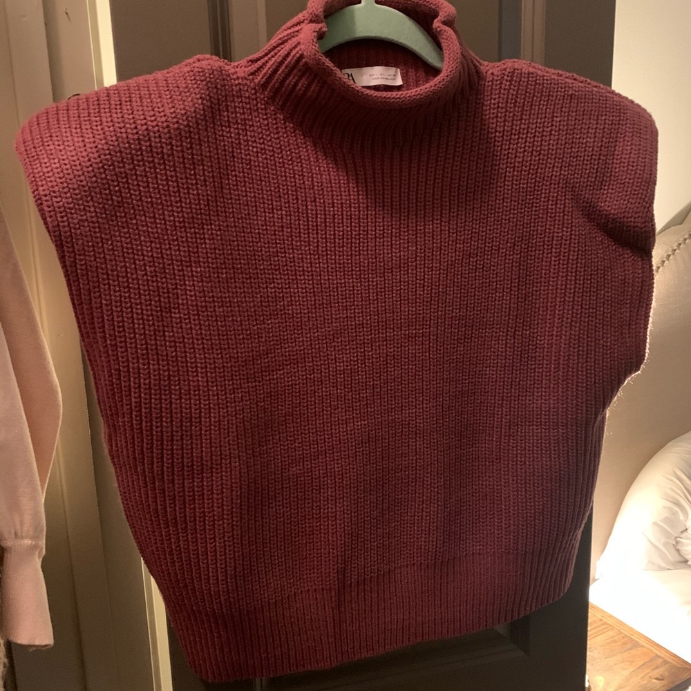 Zara shoulder pad sweater